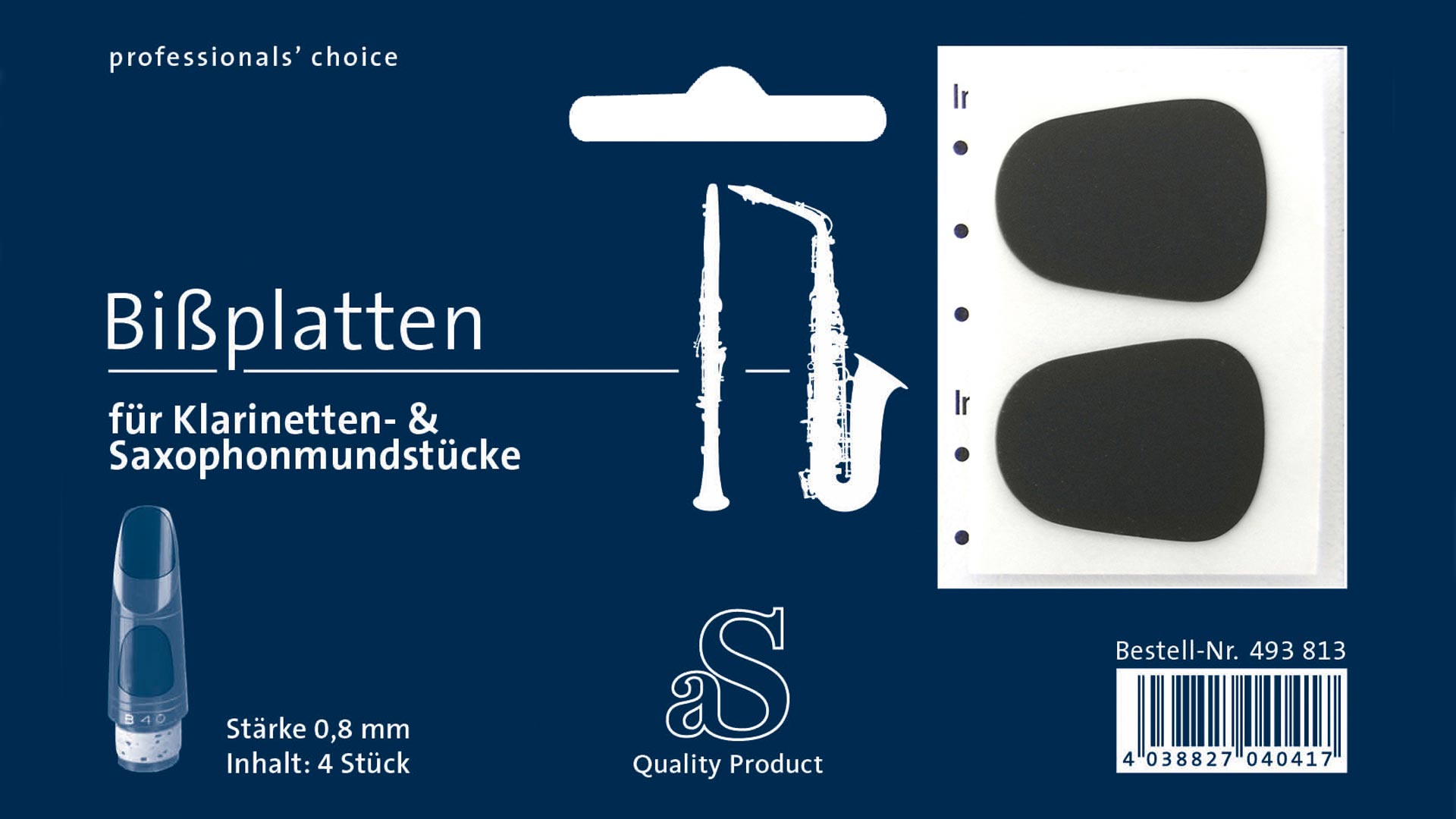 A&S Bissplatte schwarz