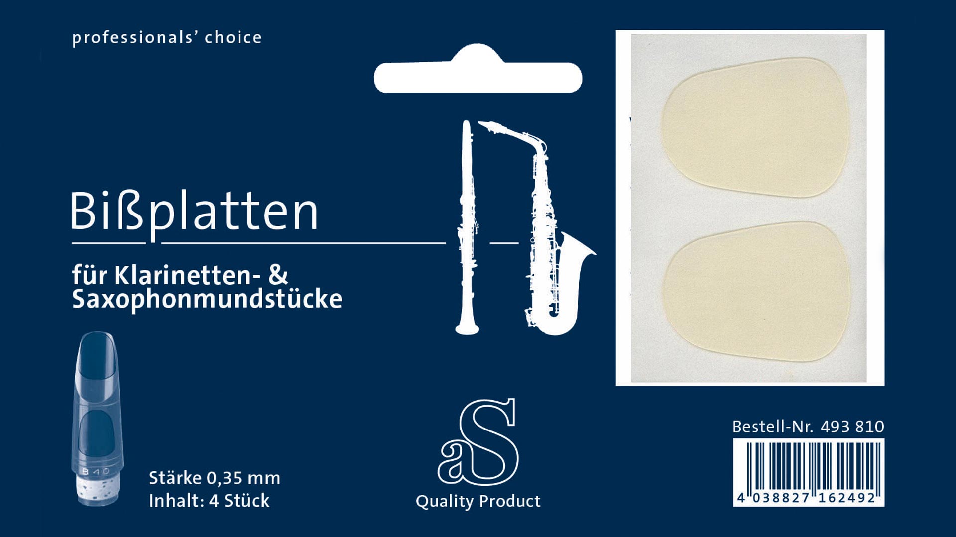 A&S Bissplatte - Transparent