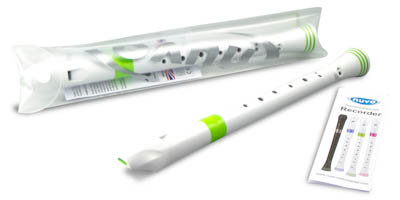 Sopranblockflöte weiß-grün