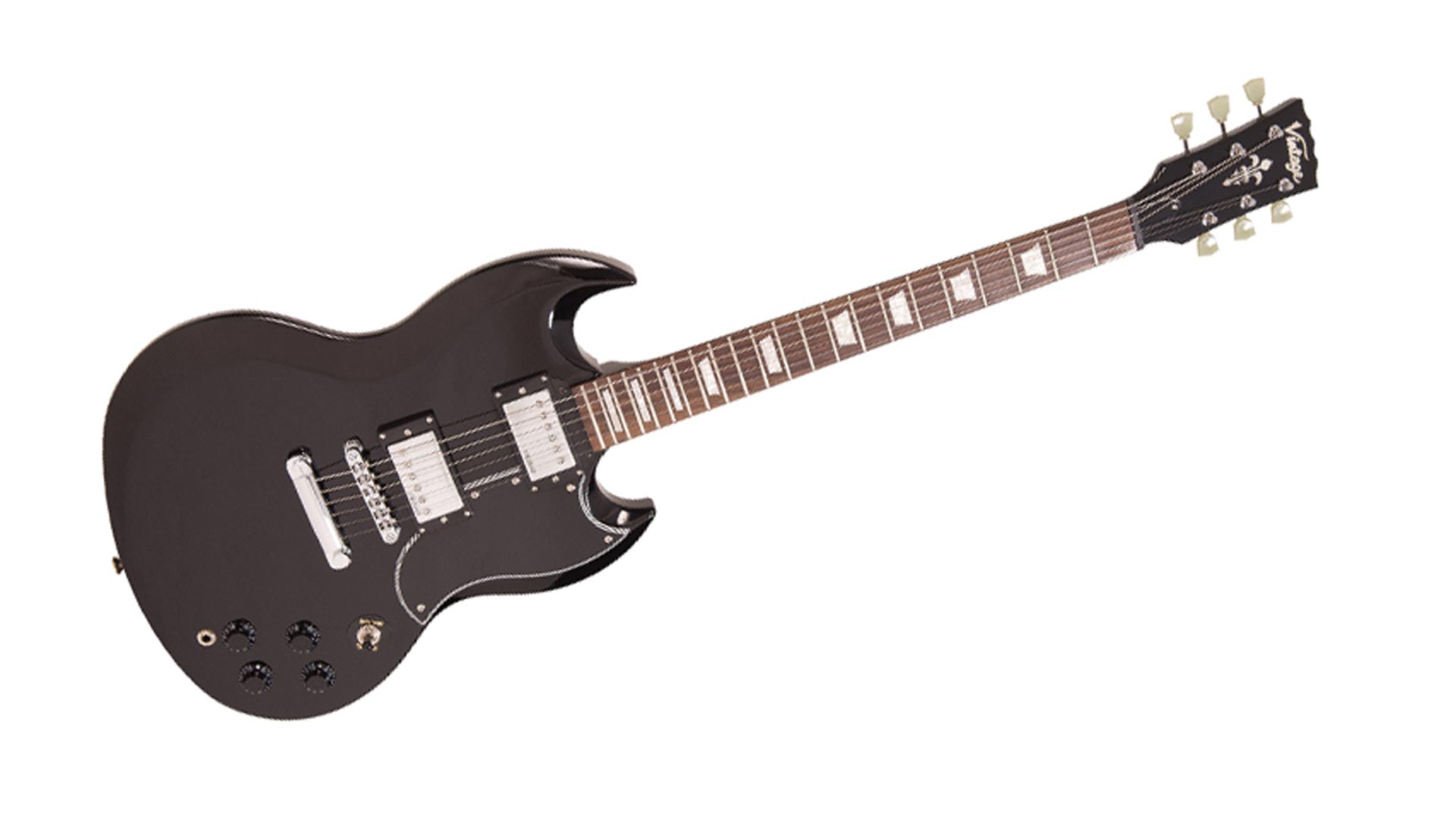 VS6B SG E-Gitarre Gloss Black